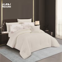 مفرش ديلارا المطرز بالكامل مايكروفايبر نفرين 7 قطع