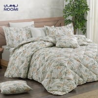 مفرش ايليف قطن تركي 100% مشجر | نفرين 8 قطع