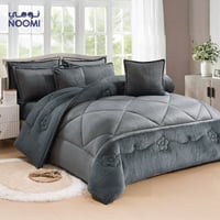 مفرش هلسينكي مخمل فرو شتوي نفرونص 5 قطع