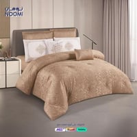 مفرش داليا 8 قطع جاكار صيفي-بيج