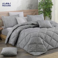 مفرش ايليف قطن تركي 100% مشجر | نفرين 8 قطع