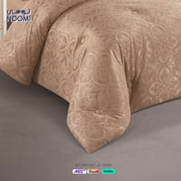 مفرش داليا 8 قطع جاكار صيفي-بيج