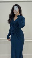 فستان سهرة استرتش بلمعه