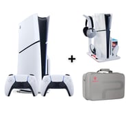 بلايستيشن 5 سليم سي دي يدتين تحكم + قاعدة بلايستيش...