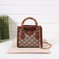 حقيبة يد توت ديانا من قوتشي بشعار G باللون البني