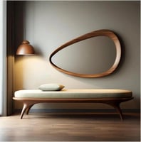 مرآة لورا خشبية فاخرة (موديل MR001)