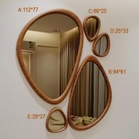 مرآة زاهيرا خشبية بتصميم كلاسيكي (موديل MR-0015)