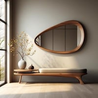 مرآة لورا خشبية فاخرة (موديل MR001)