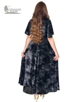 فستان مخمل اسود ناعم شانل