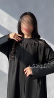 عباية صيفيه سوداء يومية بقماش لمياء واكمام من الجا...