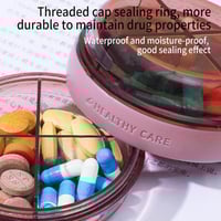 علبة تنظيم الحبوب والأدوية مزدوجة الطبقات، مقاومة...