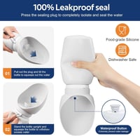 زجاجة مياه للكلاب من السيليكون قابلة للطي سعة 550...