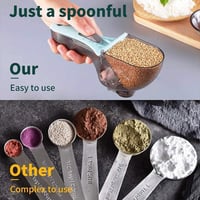 ملعقة قياس قابلة للتعديل مع تصميم متعدد الوظائف لت...