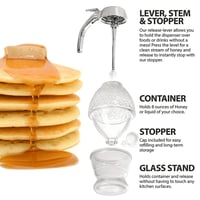 إناء عسل شفاف، موزع عسل بدون تنقيط، سهل الاستخدام،...