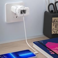 غطاء حماية الشاحن 2 في 1 من السيليكون مع تنظيم الك...