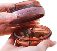 علبة تنظيم الحبوب والأدوية مزدوجة الطبقات، مقاومة...