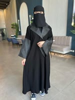 عبايه نص كلوش ملكي +طرحه+نقاب