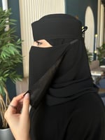 عدد2 نقاب حرير+طرحة بندانة