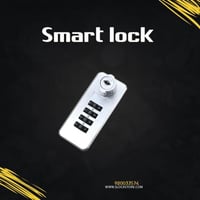 قفل ميكانيكي فضي بأرقام و مفتاح للنوادي (D4)