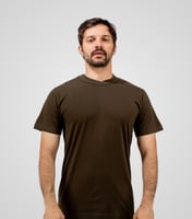 فنيلة داخلية رجالية قطن دائري لون بني غامق ( من شا...