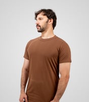 فنيلة داخلية رجالية قطن دائري لون بني فاتح ( من شا...