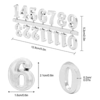 810- اكسسوارات ساعة - ارقام - لون فضي