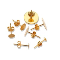 829 - اقراط لأعمال الريزن - لون ذهبي ( 10 ) قطع مز...