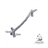 702 - مقبض فرع شجرة وسط فضي ( قطعتين)