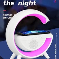 اضاءة متعددة الألوان مع شاحن لاسلكي و مكبر صوت بلو...