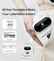 طابعة الملصقات الحرارية الذكية تعمل بالبلوتوث عن ط...