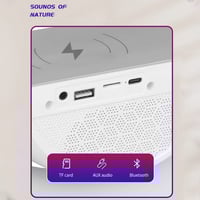 اضاءة متعددة الألوان مع شاحن لاسلكي و مكبر صوت بلو...