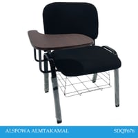 طقم 2كراسي محاضرات لون اسود مع بني