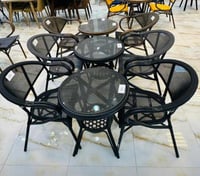 طقم 4 كراسي حديقة عدة ألوان