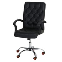 طقم 2 كراسي مكتب جلد أسود