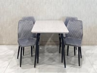 طقم طاولة و 4 و 6 و 8 كراسي رمادي