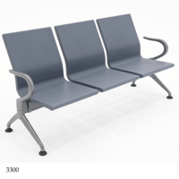 كرسي انتظار اسود ثلاثي ورباعي رصاصي جودة