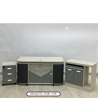 طقم مكتب وسكرتارية 140 سم عدة ألوان