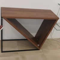 طاولة مدخل عصرية مصنوعة من الخشب والحديد