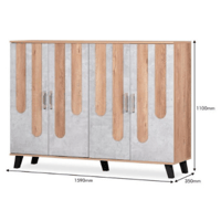 خزانة أحذية عدة أبواب وألوان