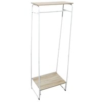 علاقة ملابس مع رف لون بيج