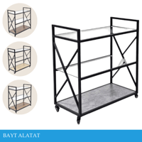 عربية تقديم زجاج عدة ألوان