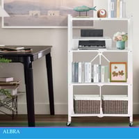 أرفف قابله للطي لون ابيض عده مقاسات