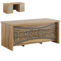 طاولة مكتب فخمة لون خشبي 120و140 سم