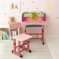 مكتب اطفال مدرسي لون وردي