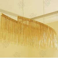 ثريا سلاسل رمش ذهبي 3 اضاءات 150 سم