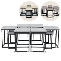 طقم طاولات خدمة وسط عدة ألوان