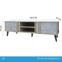 طاولة تلفزيون خشبي ورمادي 140و160و180و200 سم