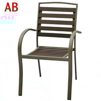 كرسي حديقة حديد لون بني