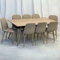 طقم طاولة طعام 4و6 كراسي بيج