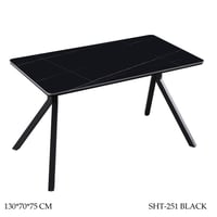 طاولة بورسلان أسود مقاس 120و130 سم